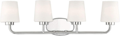 Capra 4-Light Mid-Century Modern Wall Light in Polished Nickel