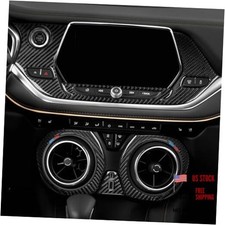 Black Real Carbon Fiber Car Dashboard Central Black-dash Central Control Set