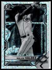 2021 Bowman Chrome #BCP-184 Malvin Valdez Prospects B&W Mini-Diamond Refractor