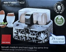 EMERIO ROBERTO GEISSINI Smarter Eierkocher CARMEN GEISS Stimme Rooobert