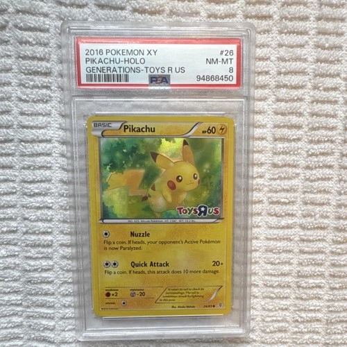 Pokémon Pikachu Generations Toys R Us Promo 26/83 Holo PSA 8 2016
