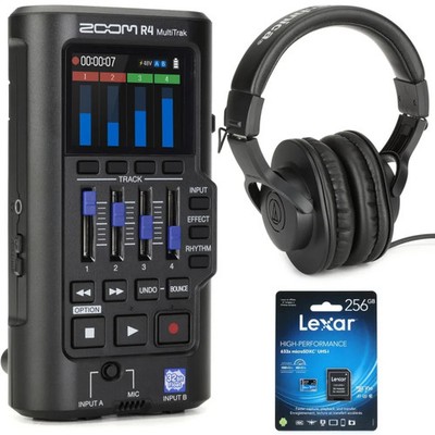 Zoom R4 MultiTrak SD Recorder and USB Audio Interface Bundle