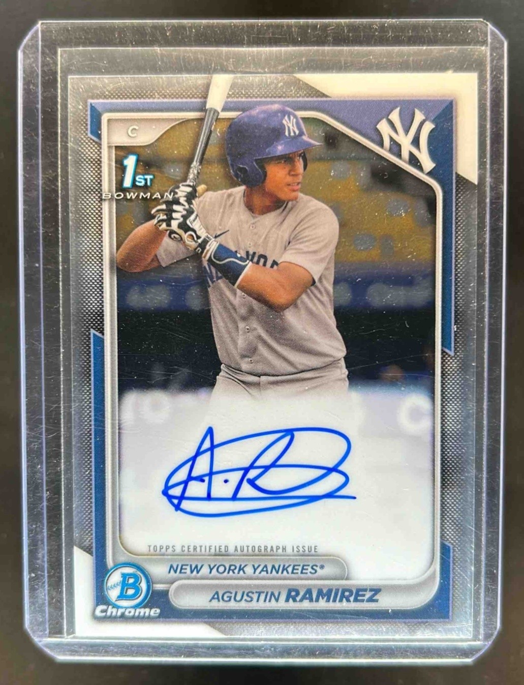 2024 Bowman Agustin Ramirez Chrome Auto 1st Prospect #CPA-AR Yankees