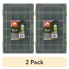  2 pack Large Plastic Tray Fishing Tackle Box 3700, Green