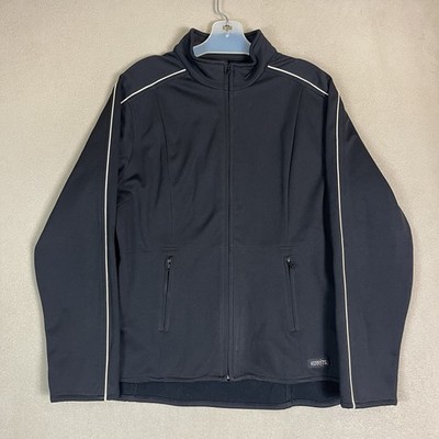 Kerrits Riding Jacket Womens XL Black Softshell Full Zip Stretch Zip Pockets