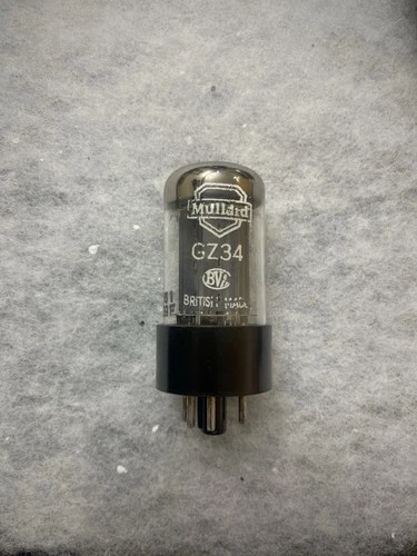 Mullard GZ34/5AR4 F31 Fat Base OO Getter NOS NIB Tested Balanced