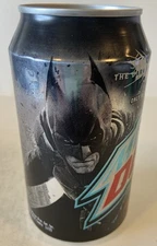 2012 12oz. MTN DEW SODA CAN ( DARK BERRY BATMAN) EMPTY BOTTOM OPENED