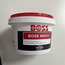 Boss White Pipe Jointing Compound Tub for Hot & Cold Water (Non Potable) 400g