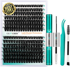 280Pcs DIY Lash Extension Kit Clusters D Curl Bond Seal Applicator 10-18mm 80D+1