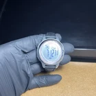 Vtg Timex Watch Men 39mm Silver Tone Digital Day Date Indiglo New Battery