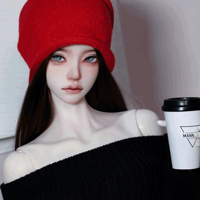 1/3 BJD Lovely Girl Doll Resin Ball Jointed Bare Dolls Eyes Face Makeup DIY Gift