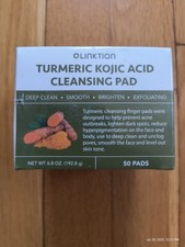 50 Kojic Acid  Turmeric Cleansing Pads Deep Clean Brighten Exfoliating Sealed
