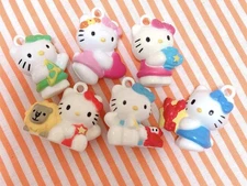 Hello Kitty Charm Lot Sanrio Collectible 1999 Vintage Strap Set Japan Rare