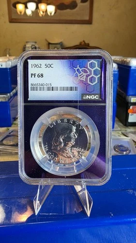 1962 Franklin Silver Half Dollar – NGC PF68 – Proof – 90% Silver