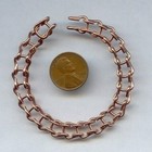 3 VINTAGE COPPER COATED STEEL DECO TRACK LADDER 9mm. CHAIN 7" SECTIONS V776 — photo 2