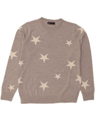 Marks & Spencer Damen Pullover Pulli Rundhals UK 14 Large grau DT44