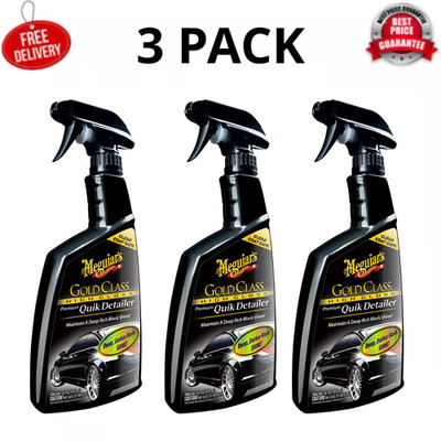 Meguiar's Gold Class Premium Quik Detailer G7624 24oz Spray Gloss, 3 Pack