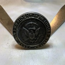 Presidential Seal 1-Sterling SilverCufflink LBJ36thPresidentsignedinitials