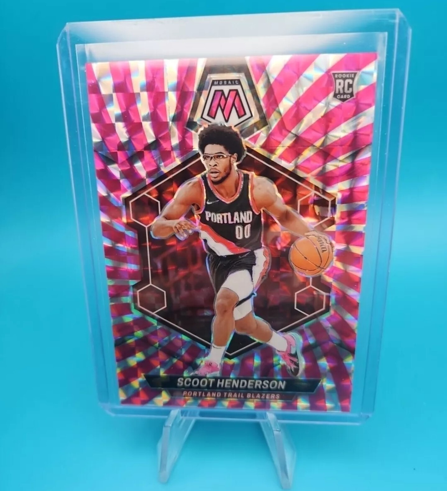 SCOOT HENDERSON 2023-24 Mosaic #216 FOTL Exclusive ROOKIE PINK SWIRL 14/18