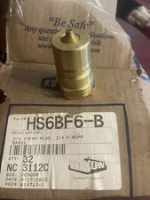Qty:4 Dixon Valve HS6BF6-B HS-Series ISO-B Steam Female Plug, NEW