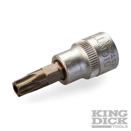 King Dick TORX BIT Presa 3/8" Quadrato Inserto Guida Trx Bit Antimanomissione T30 - Foto 1 di 1