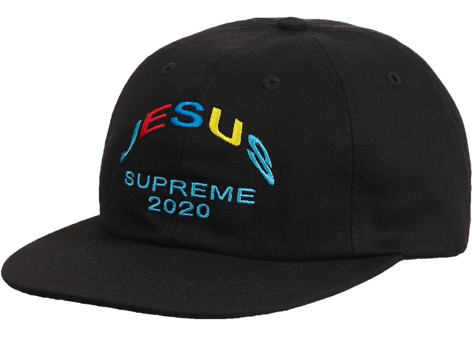 Casquette chapeau SUPREME Jesus 6 panneaux noir snapback NEUF ! 2020 TOUT NEUF DANS SON SAC USA