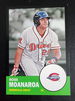 2012 TOPPS HERITAGE INSERT #40 BOSS MOANAROA GREENVILLE DRIVE /96 BASEBALL