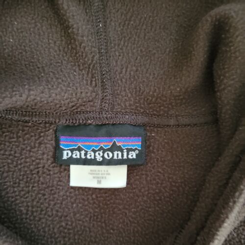 Patagonia Hoodie Sweatshirt-Womens Medium-Brown- Light Weight Fleece Pullover - Picture 7 of 12