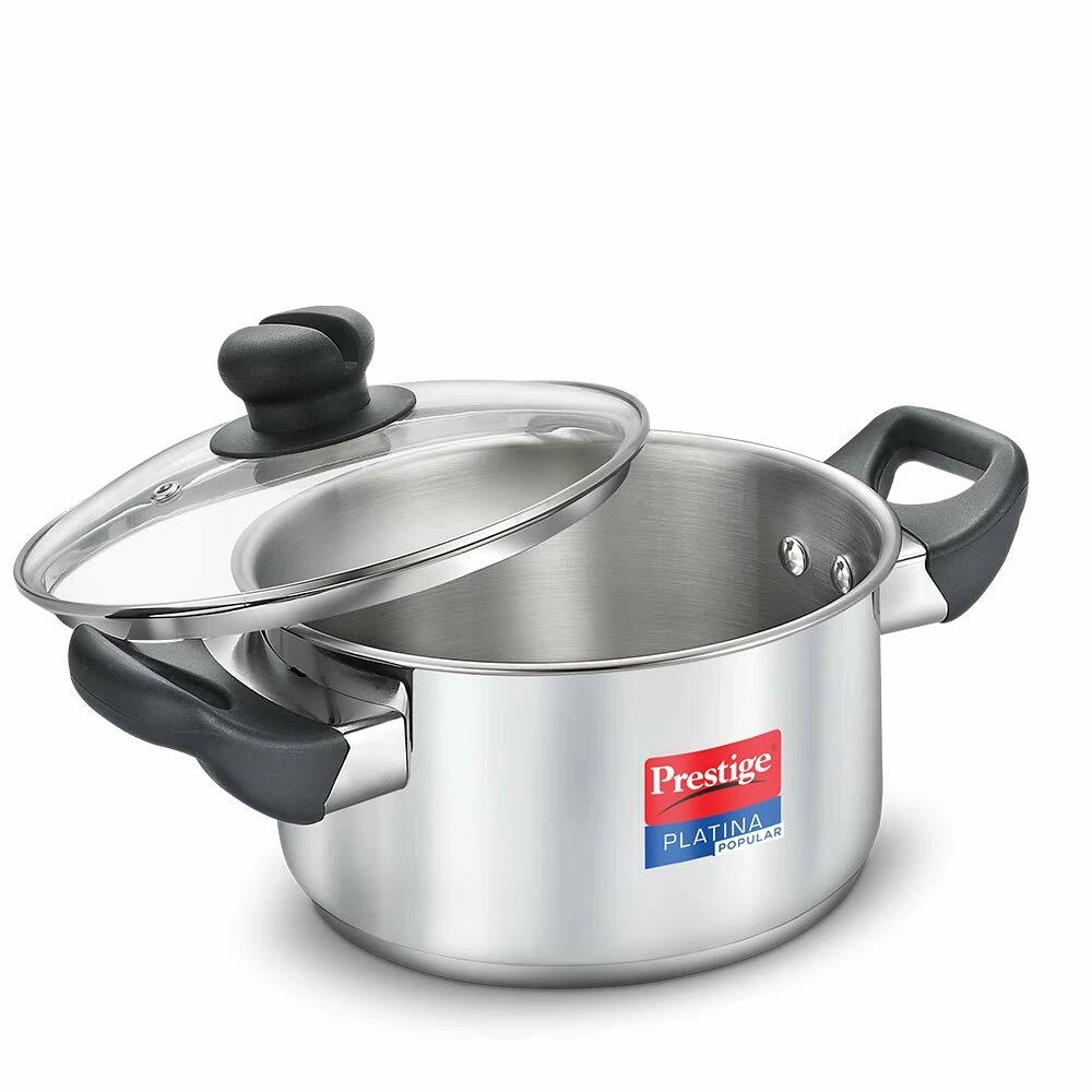 Prestige Popular Stainless Steel Pressure Cooker, 3 Litres