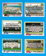 1981 Topps Team Card - Checklists U-PICK NM/MT or Better - $1.00 SALE !