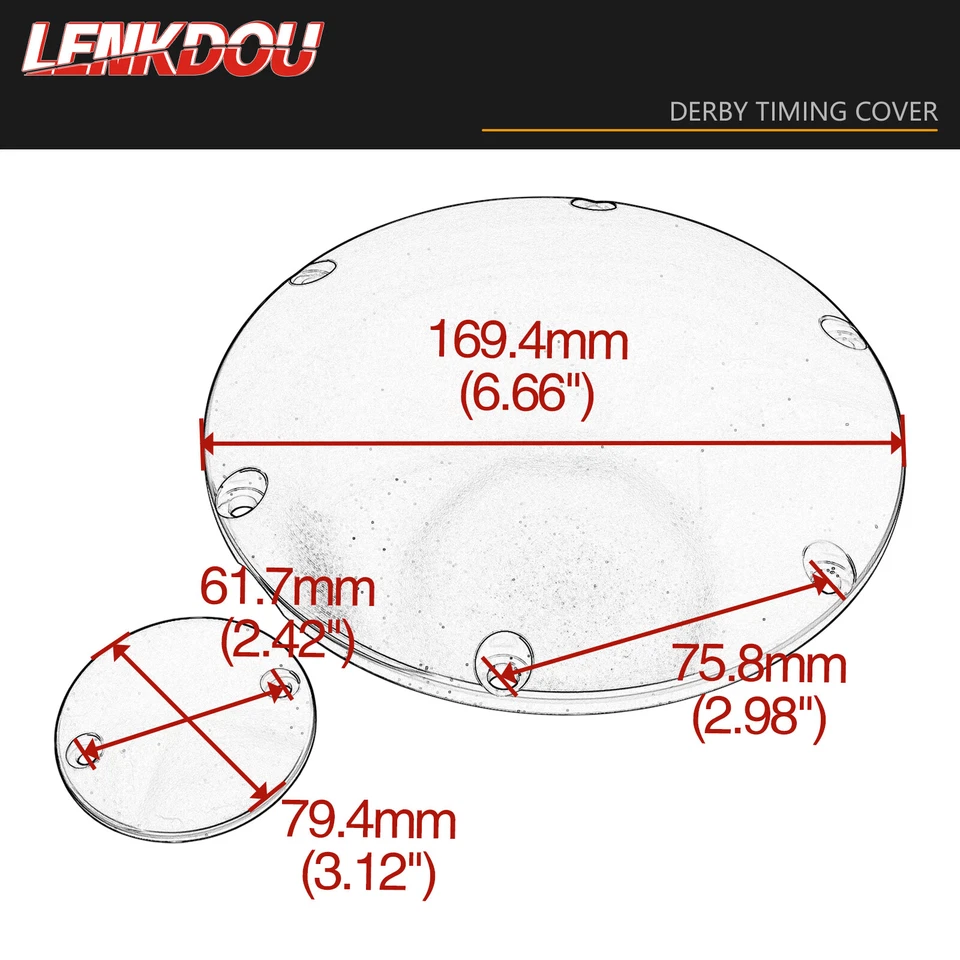 Cubierta de temporizador Derby cromada para Harley Sportster 1200 883 XL 72 48 2004-2022 Foto 4 de 4