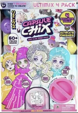 Capsule Chix Ultimix 4 Pack, 4.5 inch Dolls And Accessories 60+ Pieces *SEALED*