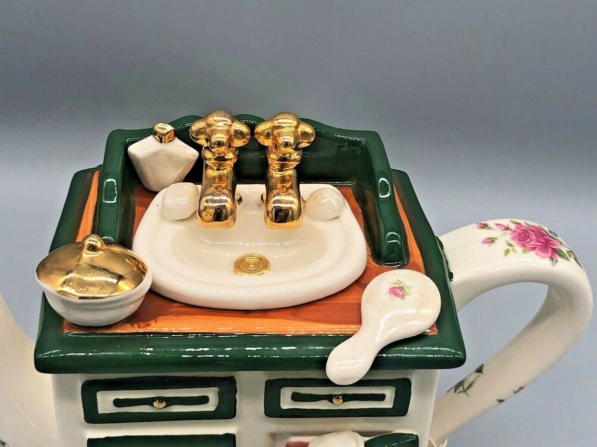 Beautiful Tony Carter Wash Basin Teapot Made in England 921