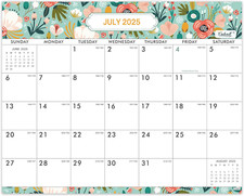 Magnetic Calendar 2025-2026, 8" x 10", Tear-Off Pad for Fridge