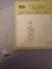 Stampin Up Big Shot Sizzix Textured Impressions Flower Garden