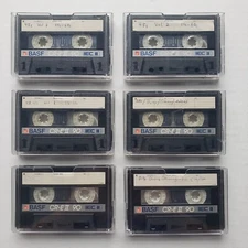 Lot Of 6 BASF CR-E II 90 Type II High Bias Chrome Bias 90 Minute Cassette Tapes