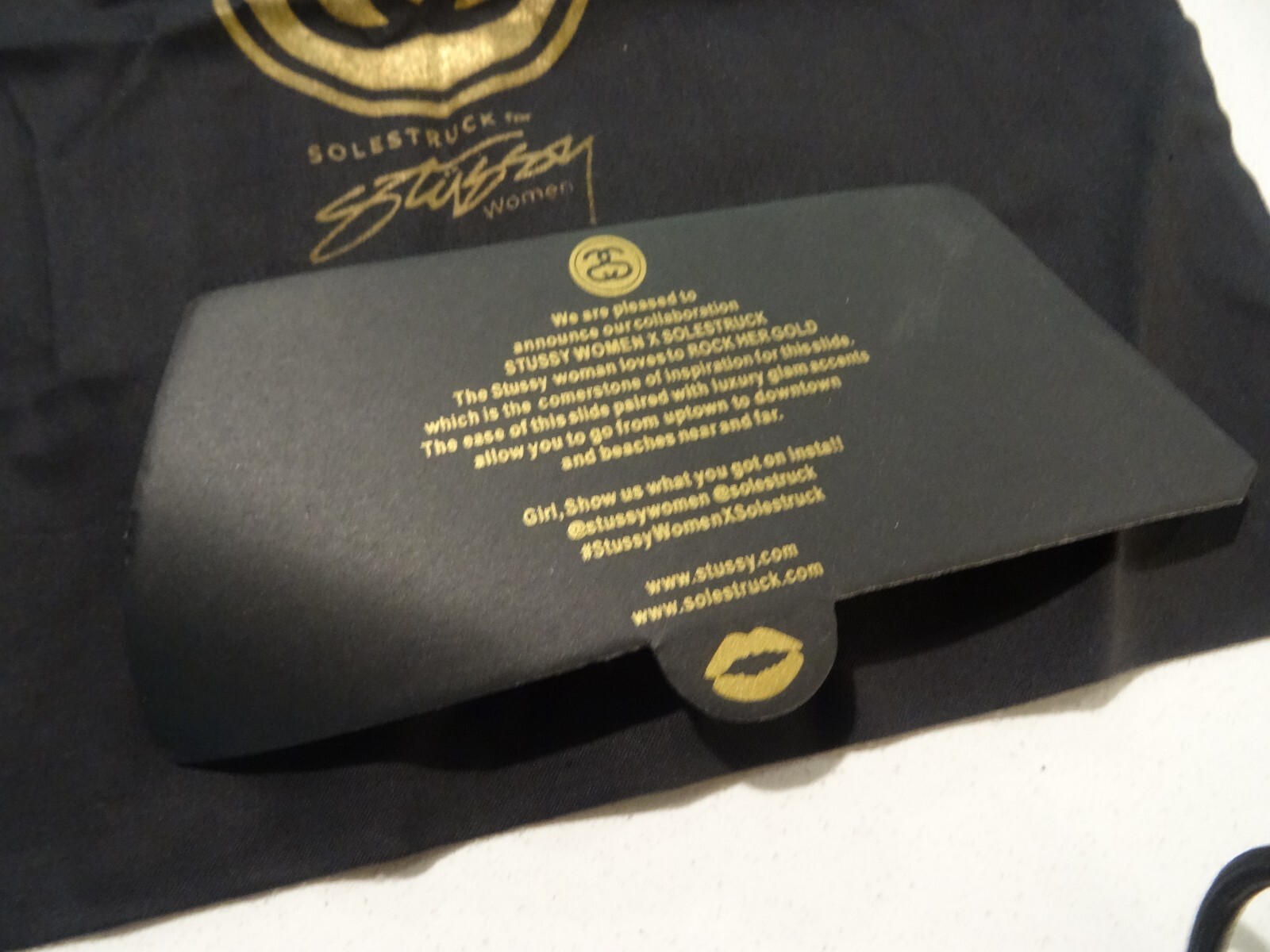 APL RARO SANDALI SLIDE STUSSY SS LINK SOLESTRUCK PELLE ORO TAGLIA 9 DONNA