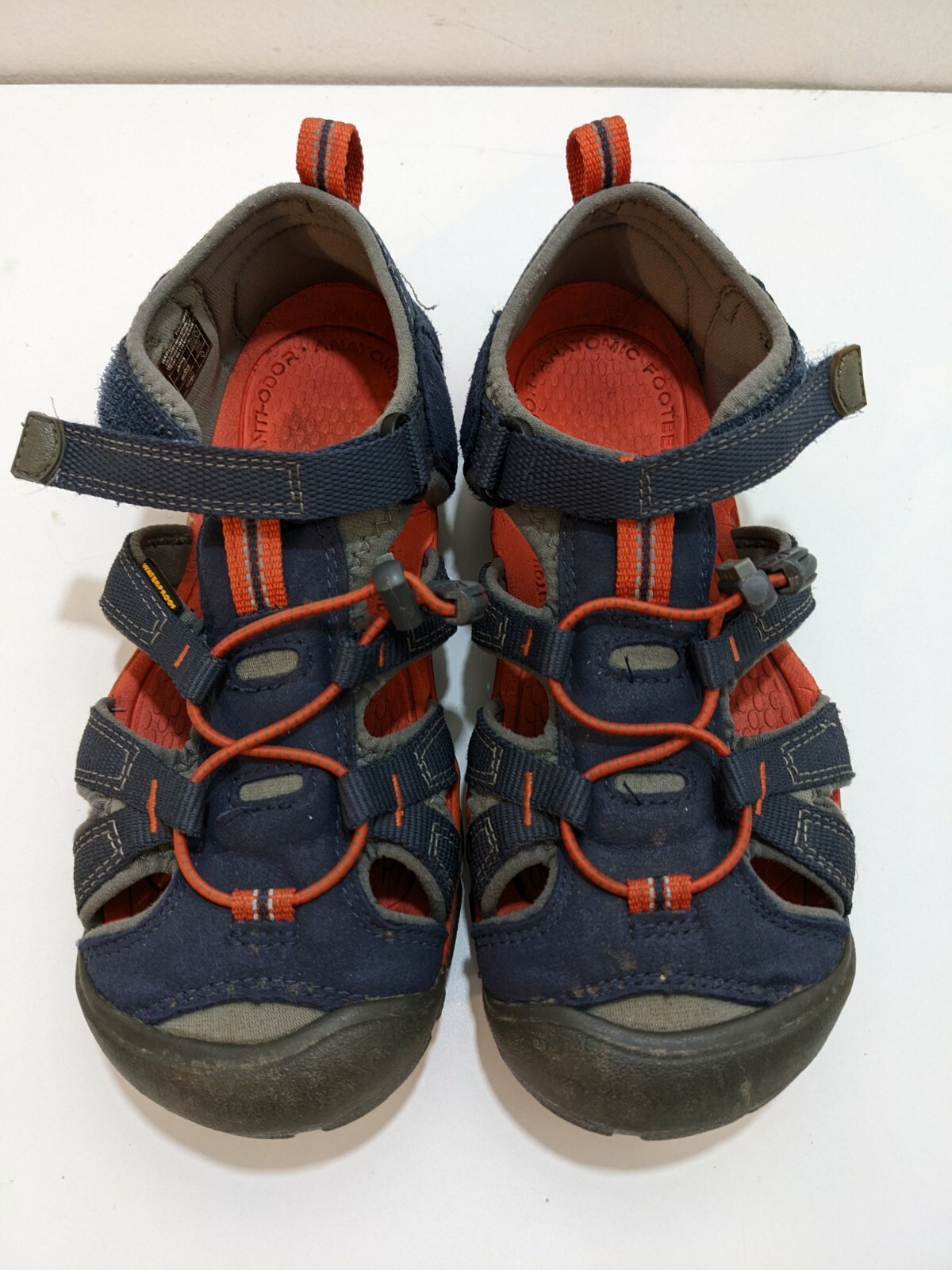 Sandali impermeabili Keen Seacamp II CNX bambini piccoli taglia 4 blu arancione