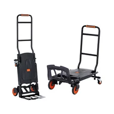 Aluminum Hand Truck 2 in 1 Folding Dolly Cart 300 lbs Capacity Heavy Duty