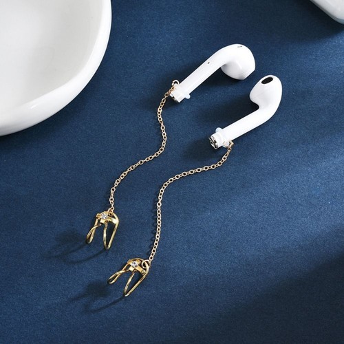2pcs/pair Ear Decor Earphone Anti-Lost Chains Wireless Earphones Accessories - Picture 10 of 19