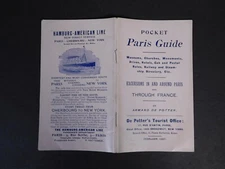 A. D. Potter's 1897 Pocket Paris Guide - 20 Pages Exceptional Condition 