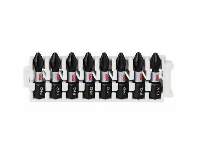Bosch Professional Impact Control PH 2 Screwdriver Bit Set - 8pc - 2608522324