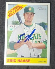 Eric Haase 2015 Topps Heritage Minors signed auto card RC Tigers Brewers pre