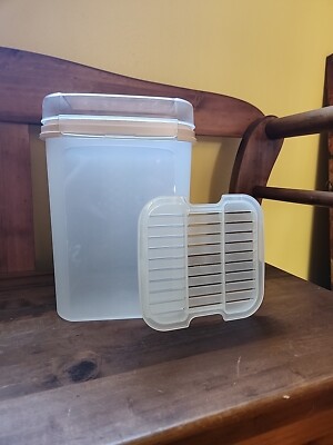 Tupperware Modular Mates Bread Bakers Delight Hinged Lid 23 Cup Blue 2204C-2rare