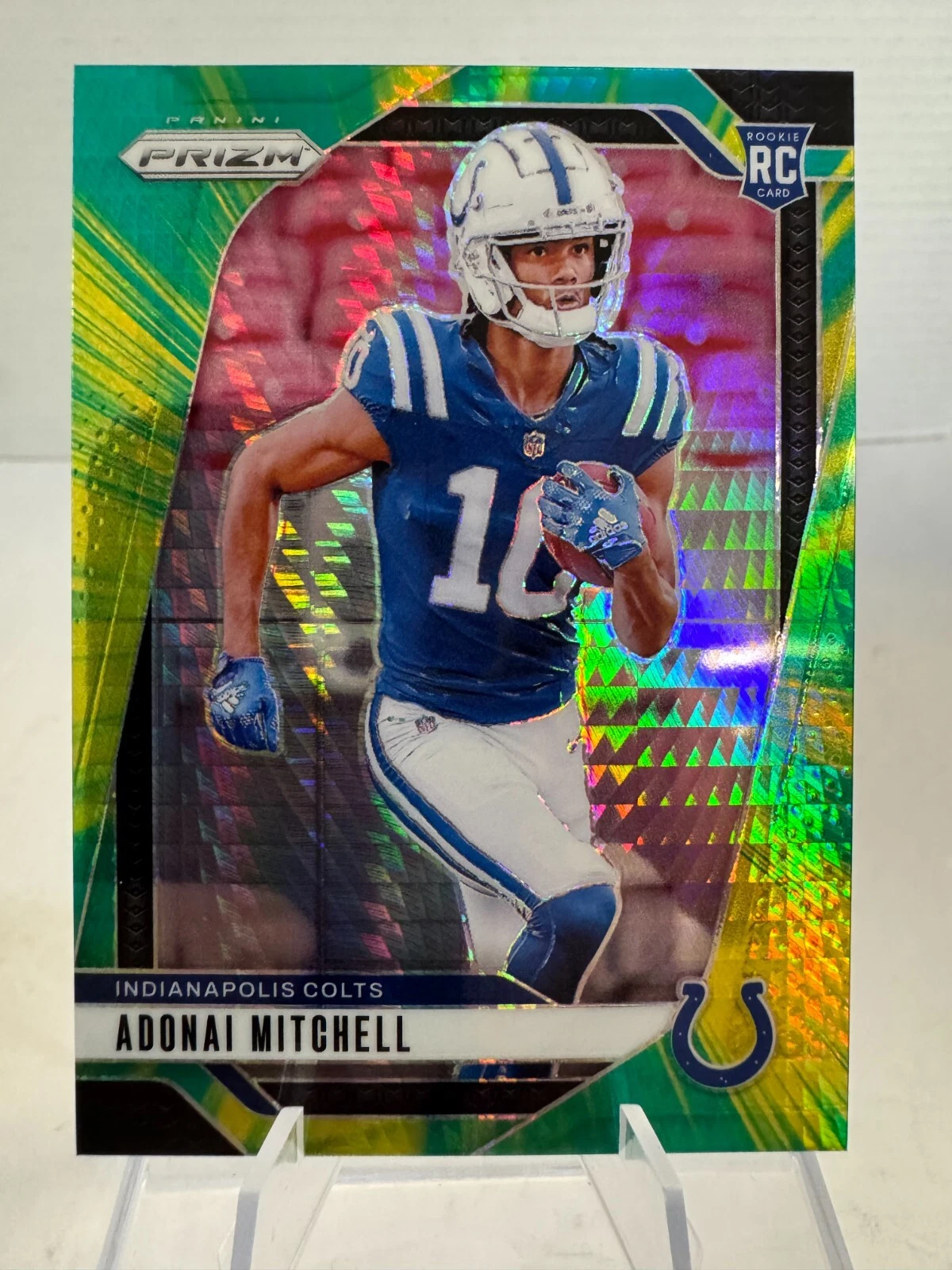 2024 Panini Prizm Adonai Mitchell #303 Rookie RC Hyper Prizm 023/180 Colts