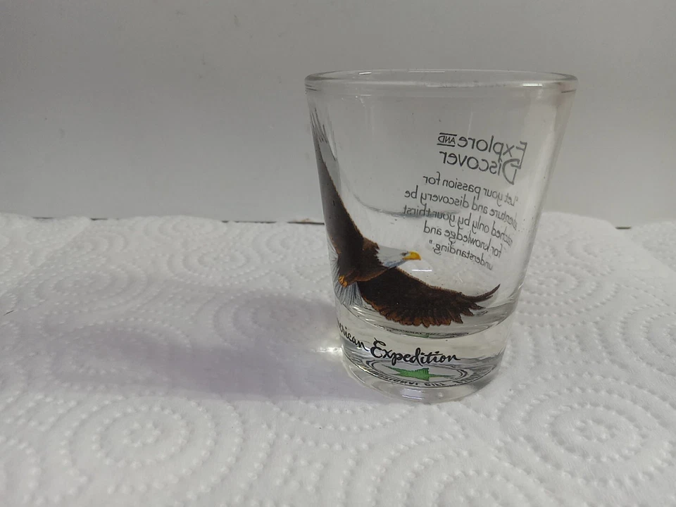 American Expedition~ Explore And Discover~ Bald Eagle Shot Glass~ 2.5" Tall - Image 2 of 4