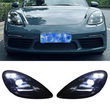 Pair LED Matrix Headlights DRL Assembly For Porsche 718 Cayman Boxster 2016-2024