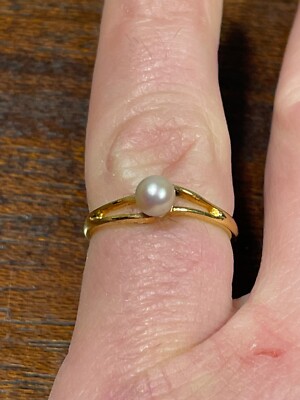 Bague Dorée Avec Strass - Taille 54 (BA15) - Acier Inoxydable - Neuve De Stock, Jamais Portée