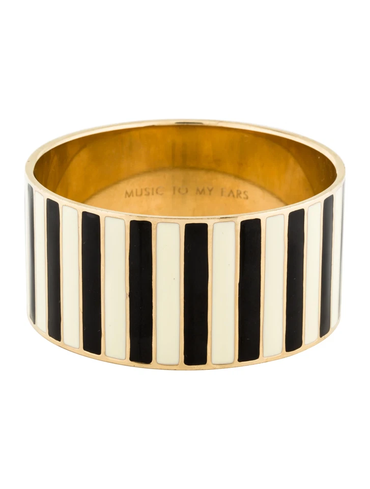 Brazalete brazalete Kate Spade New York CUFF Music to My Ears Idiom Stripes audaz gyu Foto 3 de 4
