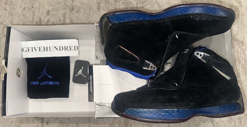 RARO 2003 OG Jordan 18 XVIII Negro Gamuza Deporte Real EE. UU. Para hombres Talla 9 305869-041 - Imagen 2 de 13